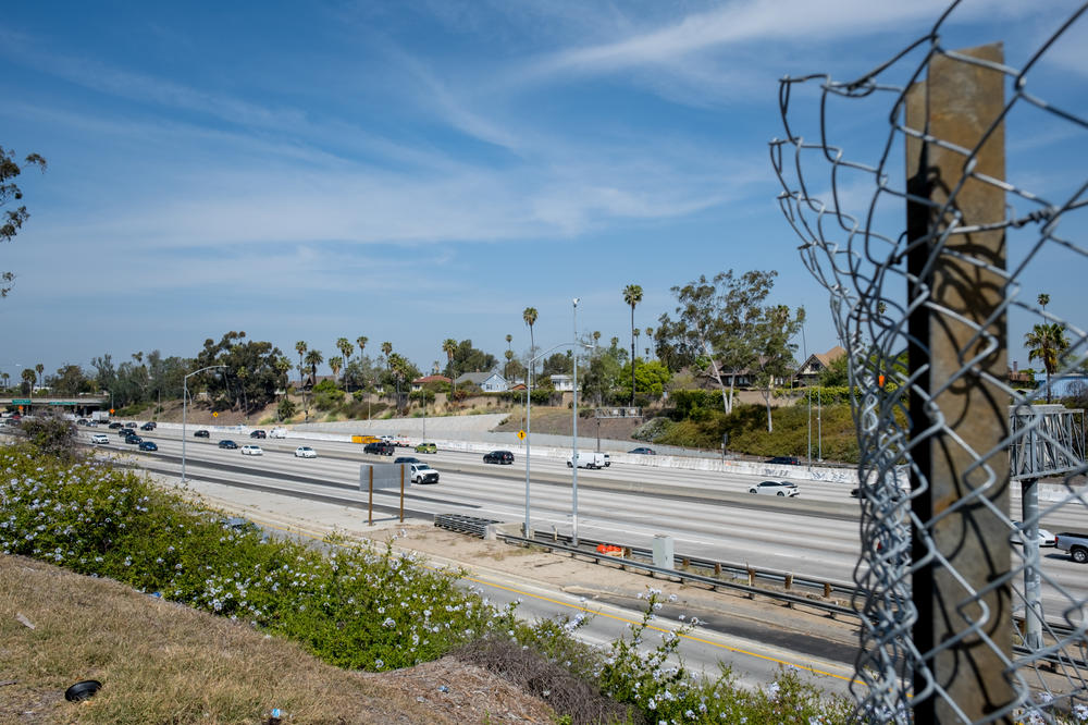 Santa Monica I-10 freeway now occupies the space where the historic neighborhood of Berkeley Square once stood.