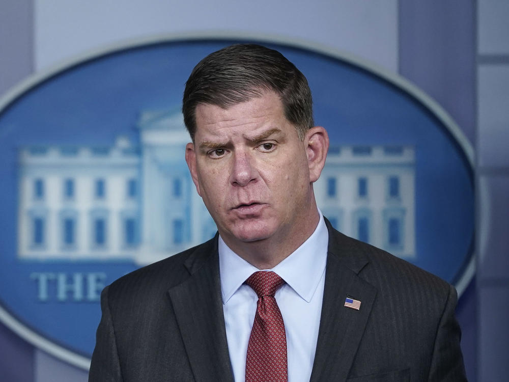Millions of women have left the workforce during the pandemic as schools stopped in-person learning. In an NPR interview, Labor Secretary Marty Walsh says the recovery hinges on women returning to work.