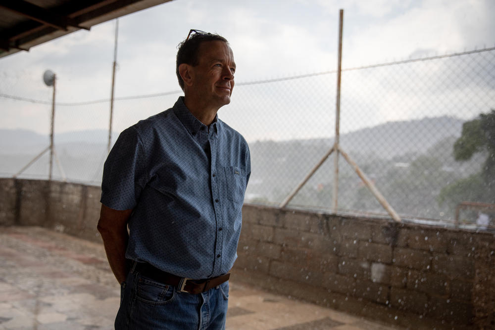 Kurt Alan Ver Beek, co-founder of the Association for a More Just Society, as well as president of the board, at his home in Tegucigalpa. Ver Beek and his wife, Jo Ann, have worked on development projects in Honduras since they moved there in 1986.