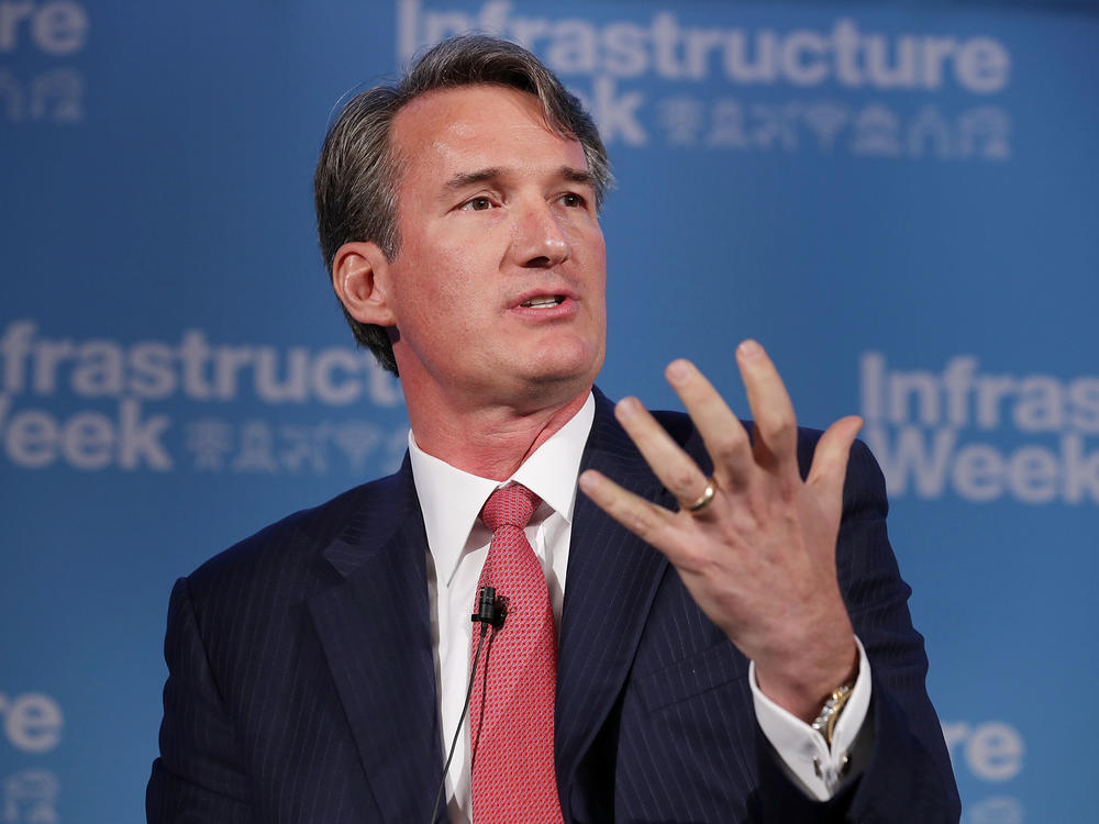 Then-Carlyle Group President Glenn Youngkin is seen during a 2017 panel. The first-time political candidate is the Republican nominee for governor in Virginia.