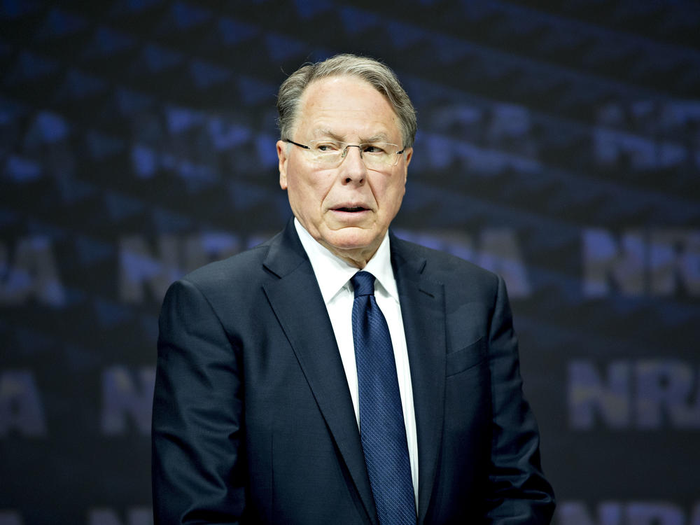National Rifle Association CEO Wayne LaPierre at the group's annual meeting in Dallas in May 2018. A secretive figure, LaPierre makes few public appearances outside of carefully scripted speeches.