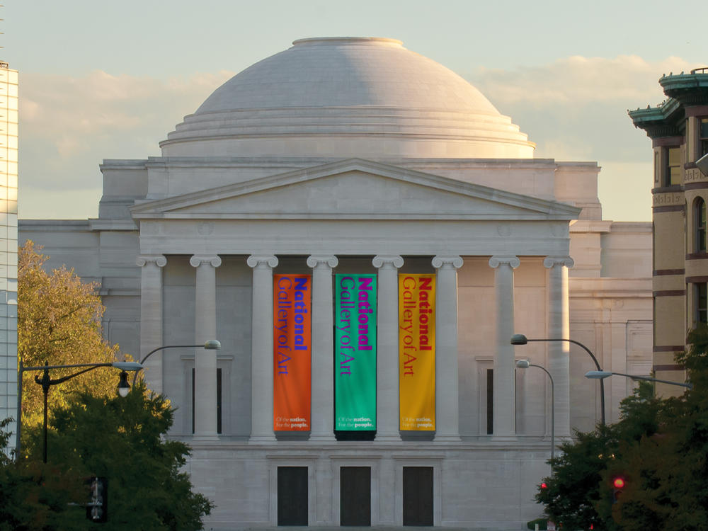 A rendering of new signage designed for the National Gallery of Art.