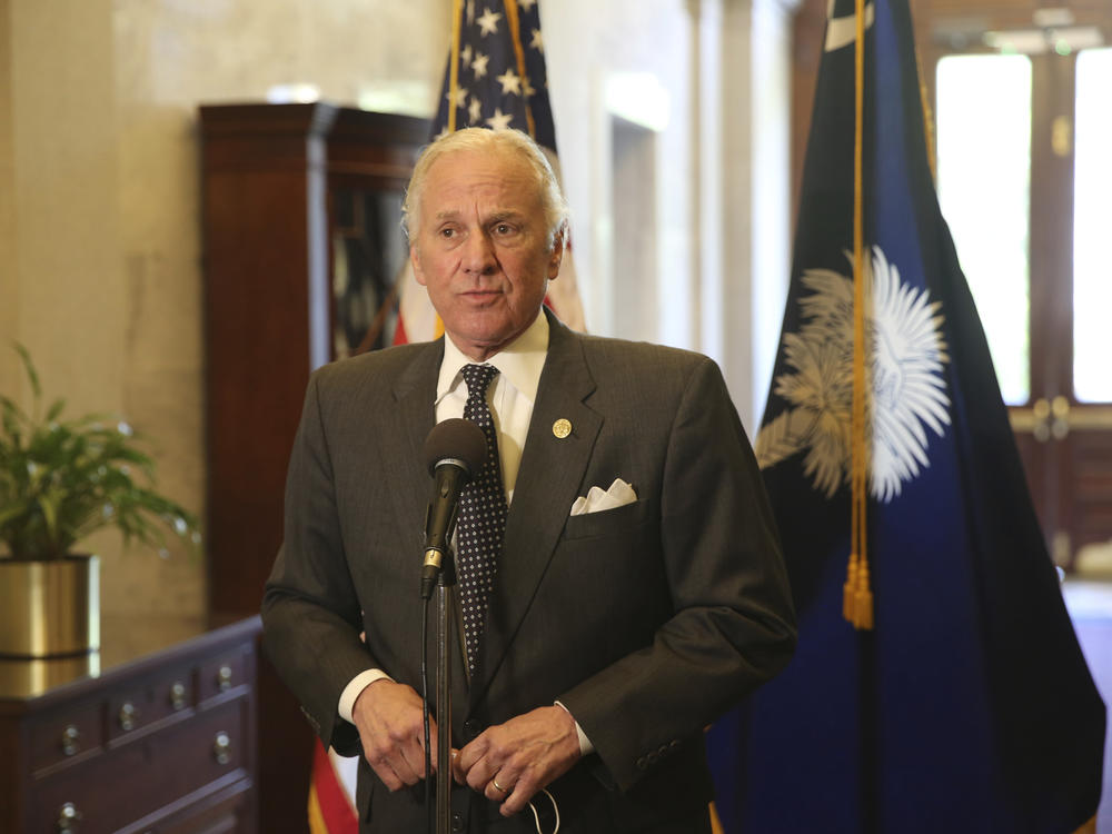South Carolina Gov. Henry McMaster addresses reporters at a news conference last month in Columbia. McMaster issued a new mandate on Tuesday banning mask mandates and so-called vaccine passports.