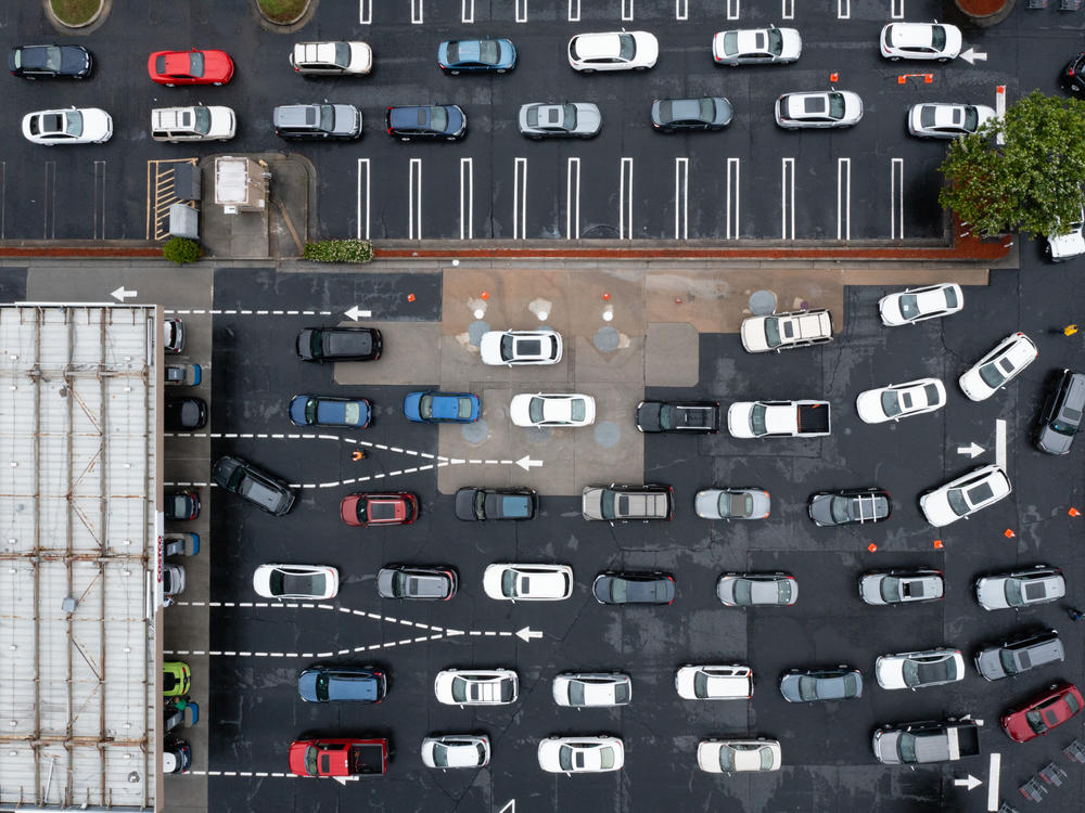 Drivers wait to refuel vehicles Wednesday at a Costco Wholesale Corp. gas station in Dunwoody, Ga. Officials are urging people not to panic-buy as motorists in Southeastern states put a run on gas stations.