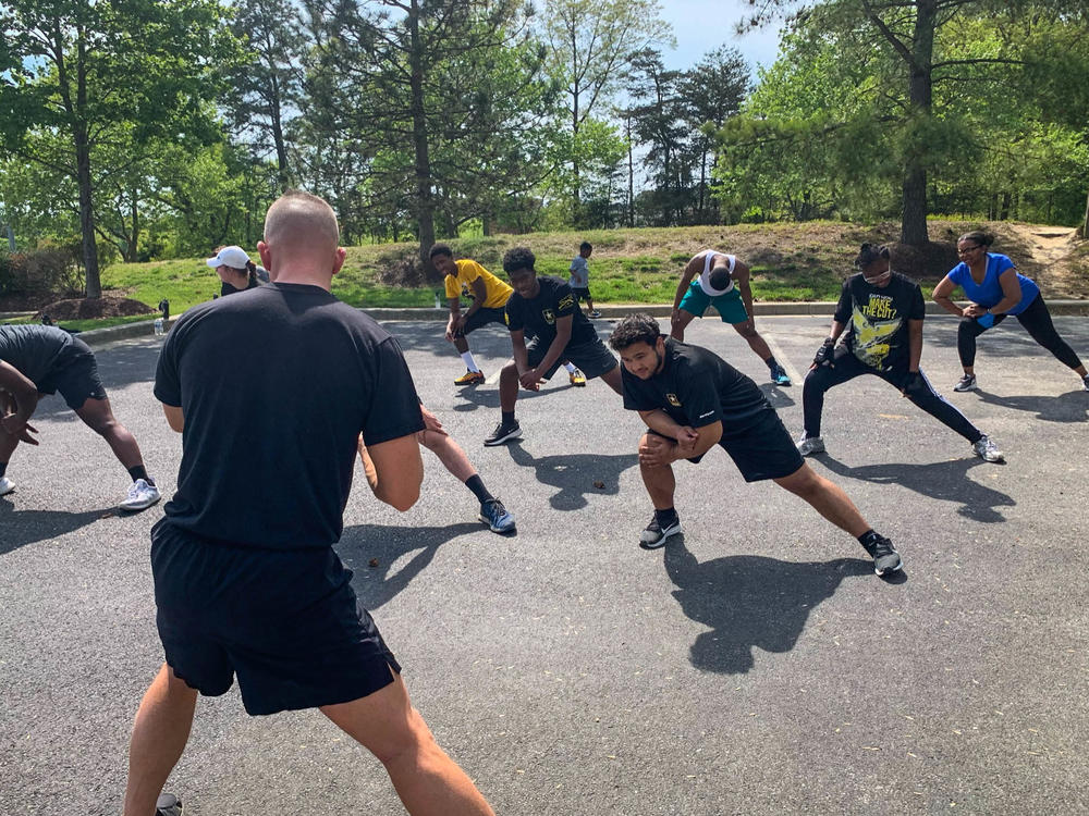 Ahlstrom's 90-minute weekly workouts ultimately helped Robinson drop 65 pounds by March. He's now enlisted and starts basic training this month.