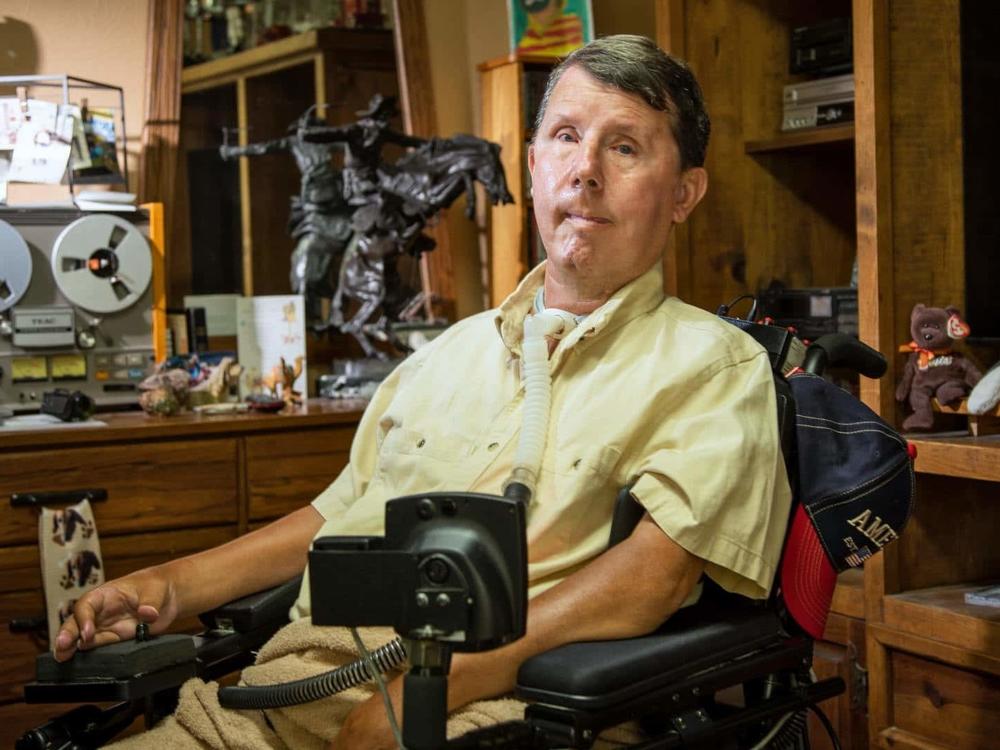 David Taylor, who has muscular dystrophy, relies on a ventilator to live. During the power outages across Texas in February, he had to be transported to a hospital before his ventilator's backup battery ran out.