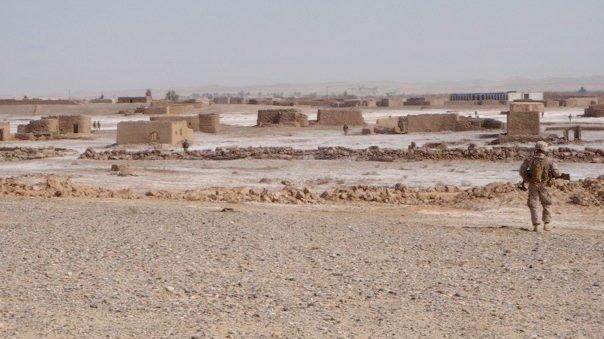 On patrol in Helmand Province, Afghanistan, 2009.