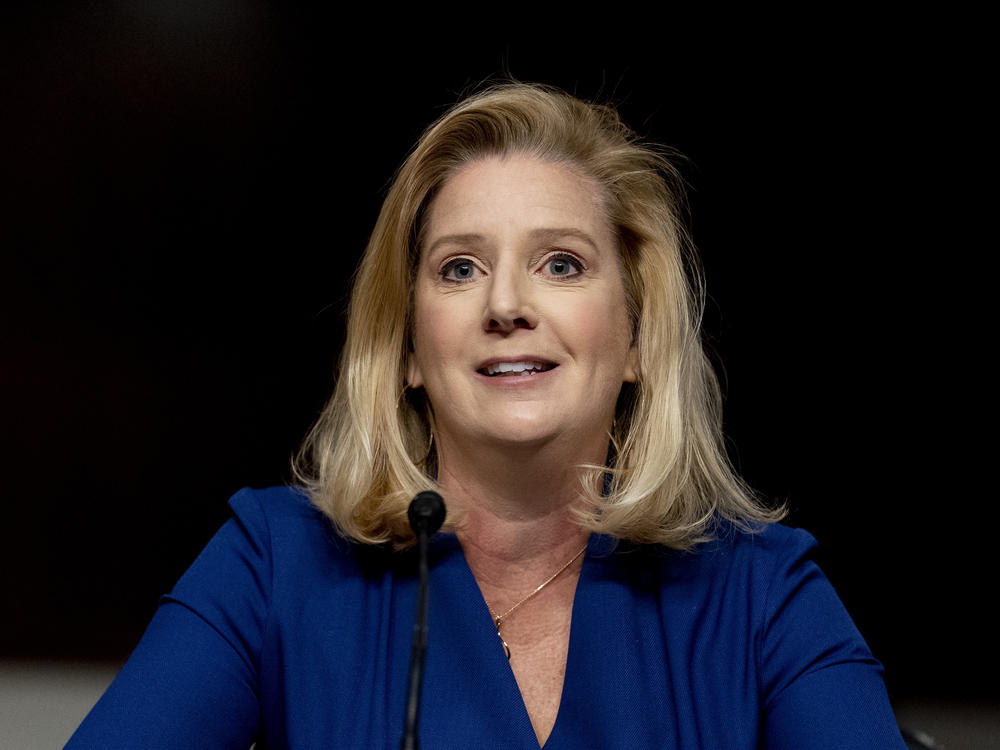 Christine Wormuth, the newly confirmed secretary of the Army, speaks this month during a Senate Armed Services Committee nomination hearing on Capitol Hill.