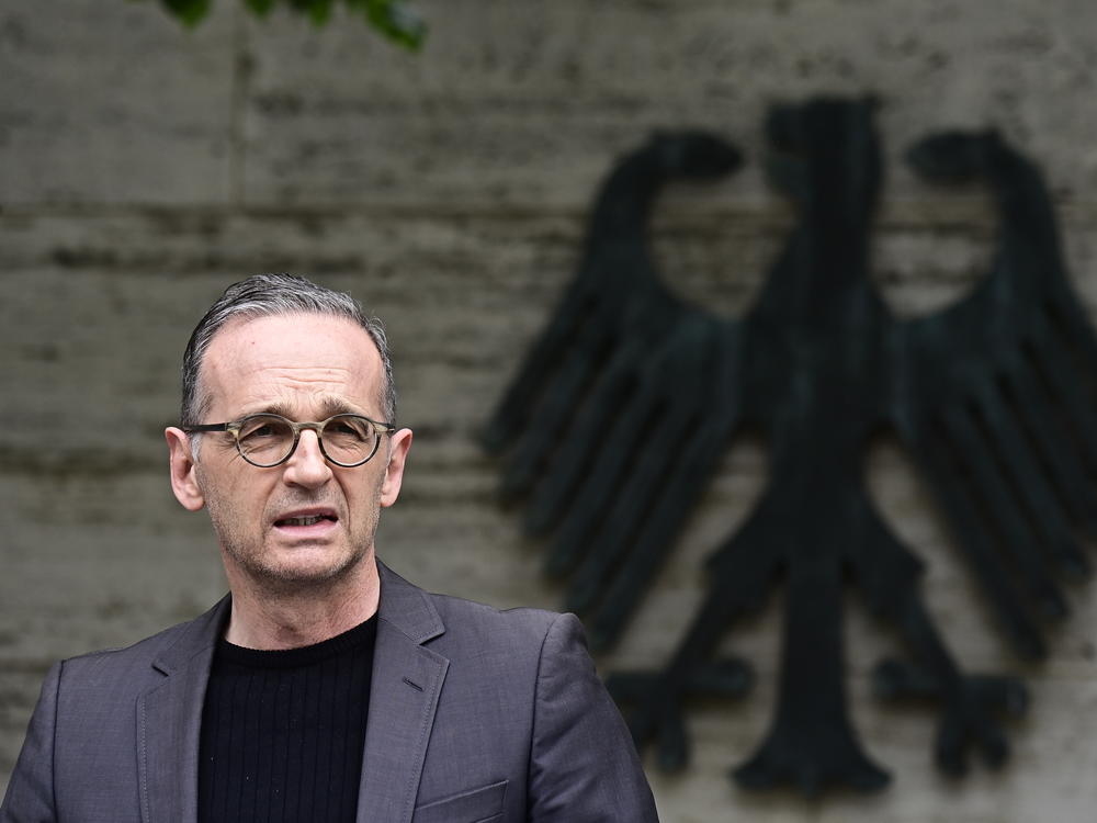 German Foreign Minister Heiko Maas addresses the media Friday in Berlin. Germany has reached an agreement with Namibia that will see it officially recognize as genocide the colonial-era killings of tens of thousands of people and commit to spending $1.3 billion, largely on development projects.