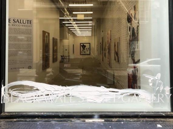 The owner of Black Wall Street Gallery in New York City said the building's facade has been vandalized.