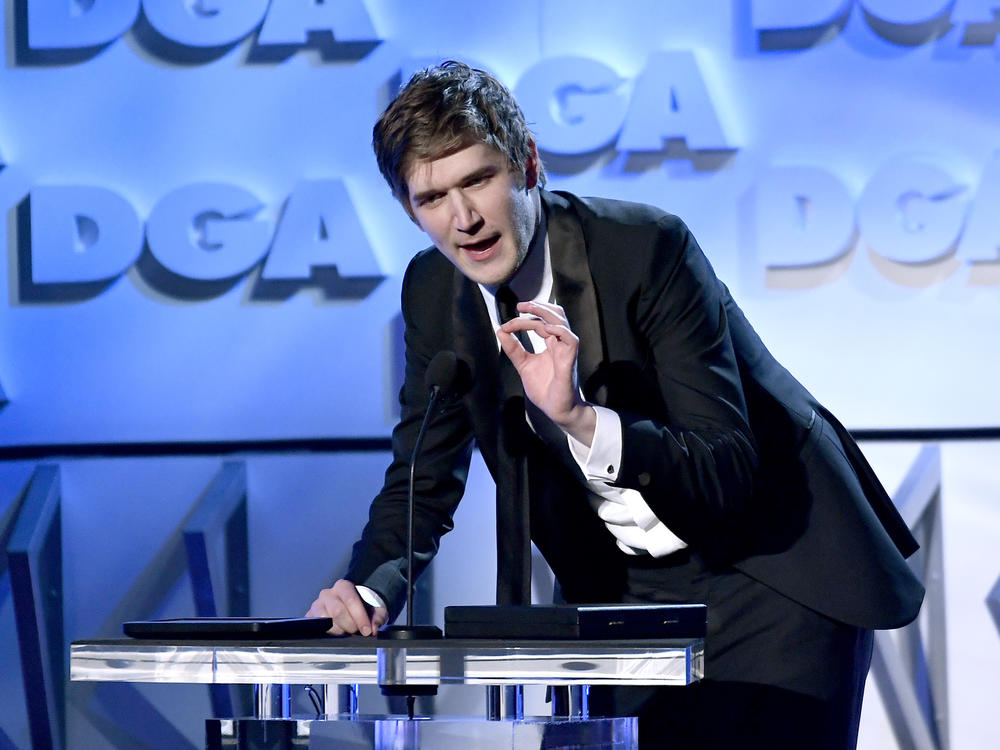 Bo Burnham, seen here accepting a DGA First-Time Feature Film Award for <em>Eighth Grade </em>in 2019, has a new special that places him in a much quieter space.