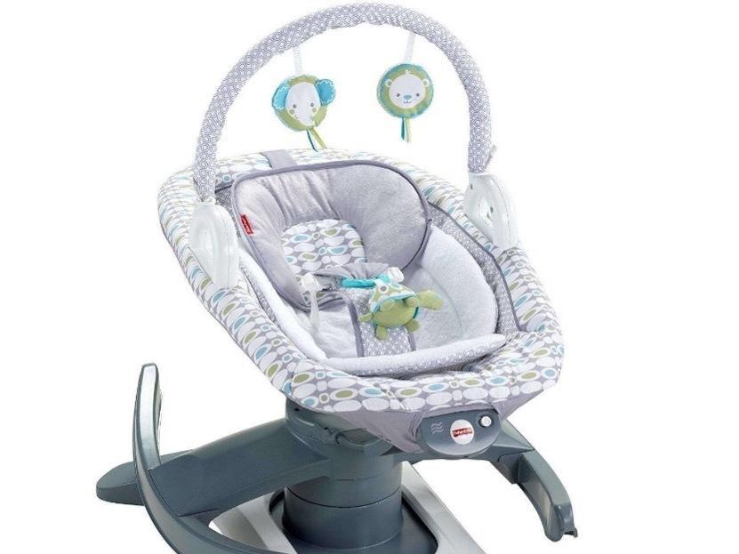 The Fisher-Price 4-in-1 Rock 'n Glide Soother which has been recalled after four infant deaths.