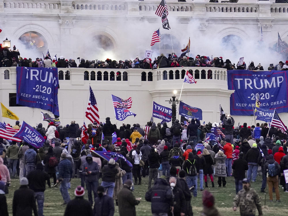 Violent rioters supporting then-President Donald Trump storm the U.S. Capitol on Jan. 6. Capitol Police had seen information from a pro-Trump website that encouraged demonstrators to bring weapons to subdue members of Congress and police.