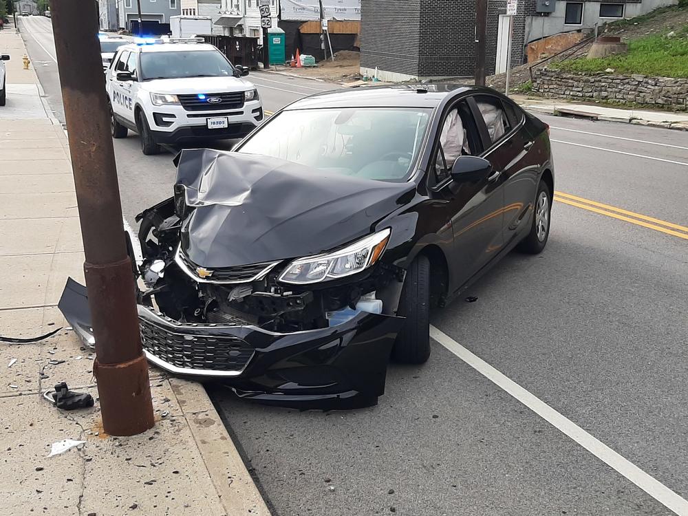 Cincinnati police say a cicada is responsible for causing a driver to crash their car into a pole.