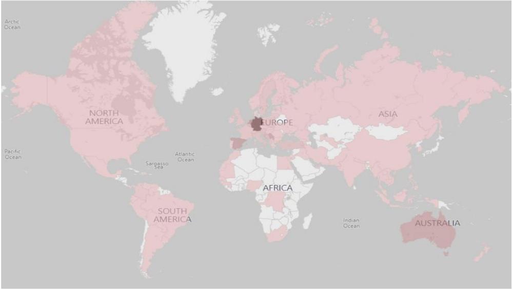 A map provided by the FBI in a federal affidavit shows the reach of Anom — an encrypted phone platform the agency took control of. The FBI and other international agencies say the operation has resulted in hundreds of arrests.