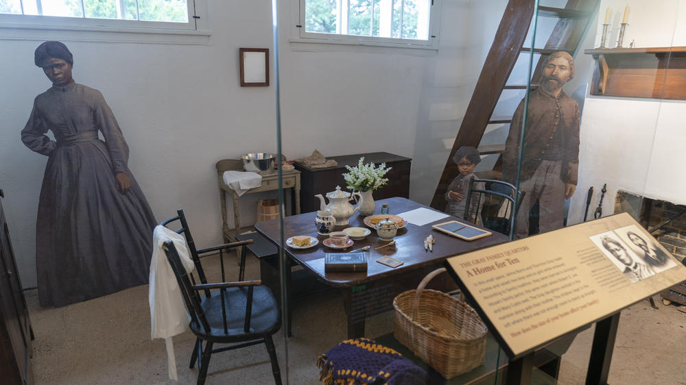 A room in the South Slave Quarters building at Arlington House, The Robert E. Lee Memorial, which reopened to the public for the first time since 2018.