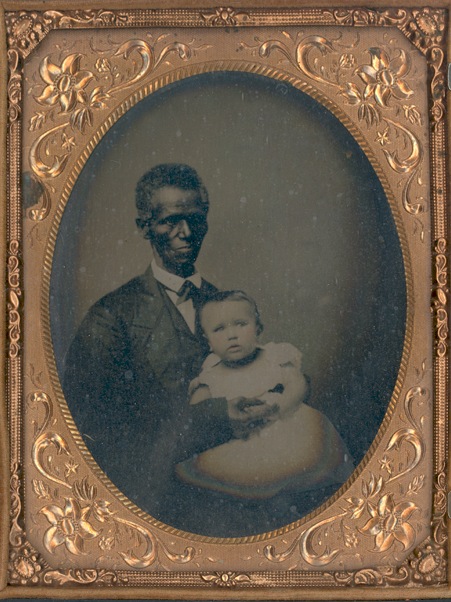 Charles Syphax (1791-1869) holds his grandson, William B. Syphax.