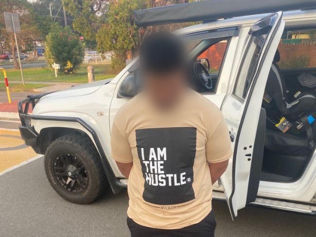 A man was arrested in an international sting operation targeting drug smugglers. Australian Federal Police blurred the suspect's face due to privacy concerns.