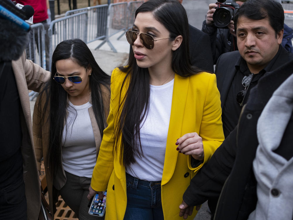 Court documents state that Emma Coronel Aispuro (center) controlled a vast fortune earned from the sale of multi-ton cocaine, heroin and marijuana shipments.