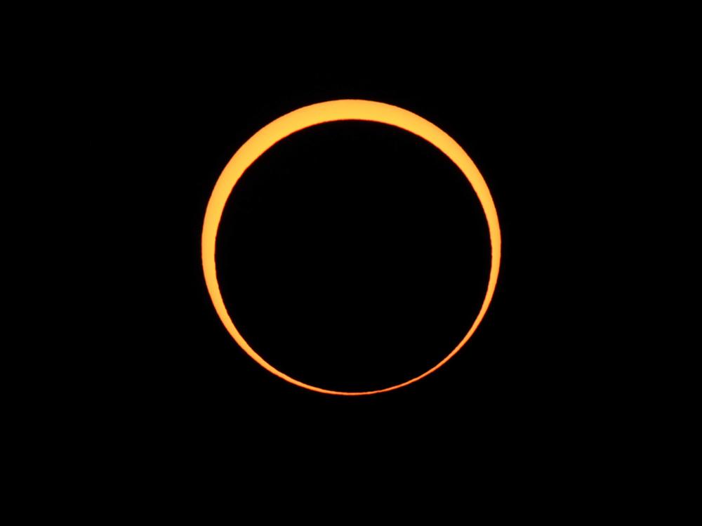 The moon appears to cover the sun during an annular eclipse of the sun in May 2012, as seen from Chaco Culture National Historical Park in Nageezi, N.M.