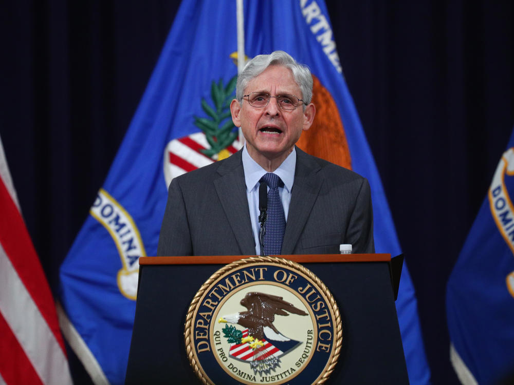 U.S. Attorney General Merrick Garland delivers remarks on voting rights at the Department of Justice on Friday.