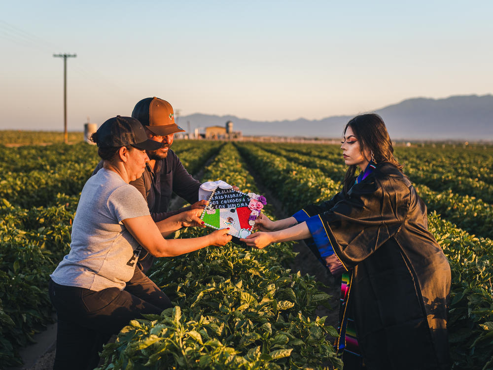 When relaying why she chose the farm fields for her college graduation photo shoot, Jennifer Rocha explained it's because that's where her parents 