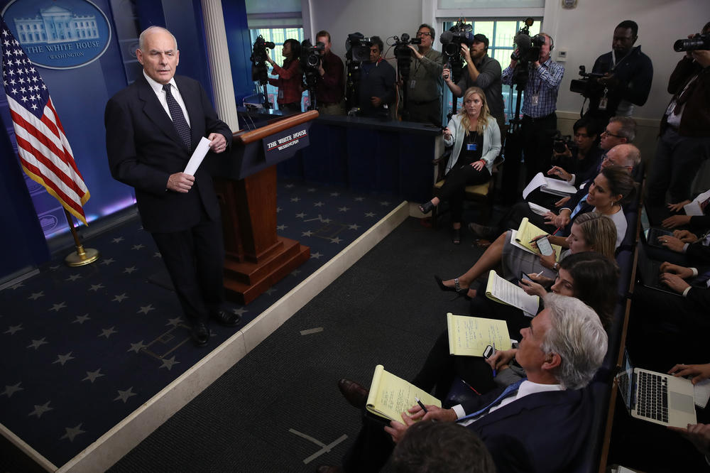 In 2017, then-White House Chief of Staff John Kelly speaks about the process of the military notifying family members of a death, in this case that of his own son in Afghanistan.
