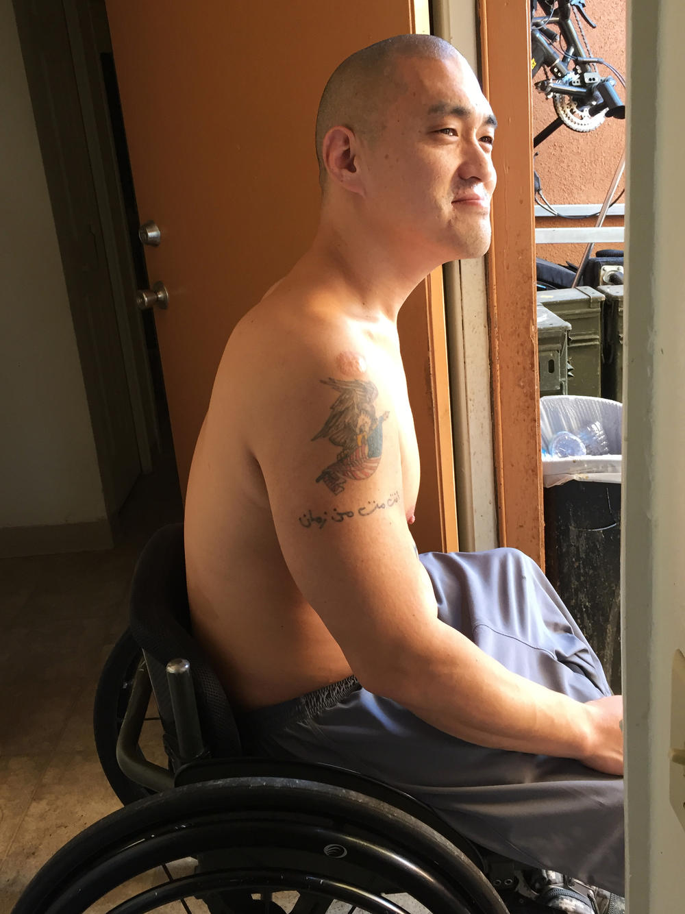 In 2016, Lammers had lost weight when he took up adaptive swimming.