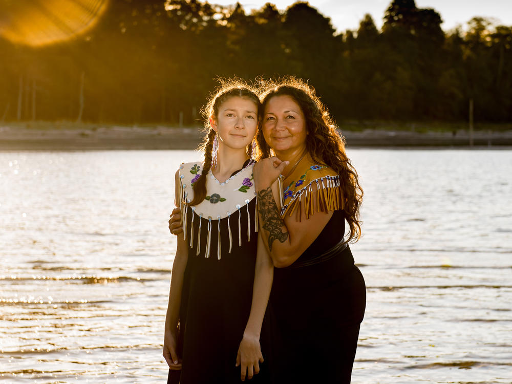 Danita Bilozaze, alongside her daughter Dani, celebrated the completion of her master's degree in education with a portrait session last year at Kye Bay in the Comox Valley, British Columbia. Bilozaze's studies focused on Indigenous language revitalization.