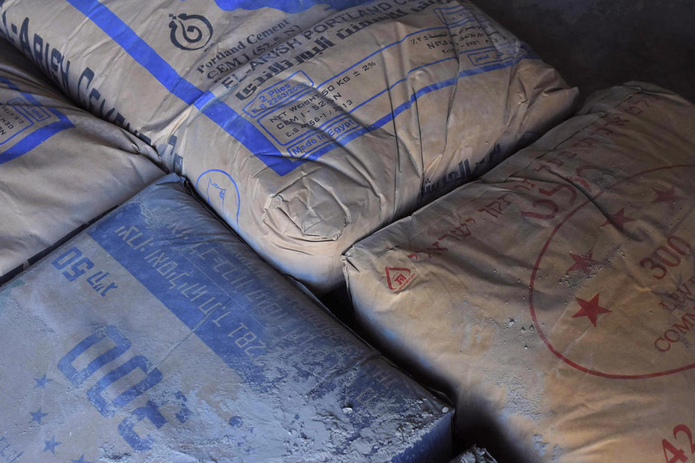 Cement imported from Egypt is subjected to less scrutiny than cement from Israel, even when sold by the same warehouse.