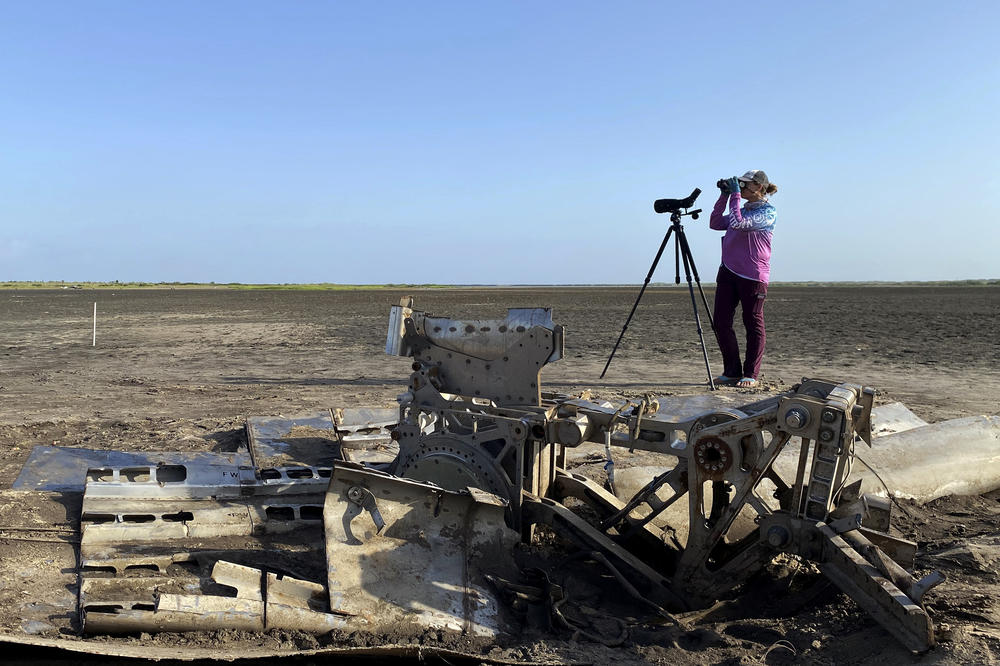 Stephanie Bilodeau is a conservation biologist with the Coastal Bend Bays and Estuaries Program who monitors nesting areas for migratory shorebirds next to SpaceX.