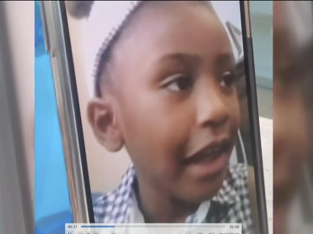 Gianna Floyd, the 7-year-old daughter of George Floyd, appears in a video played Friday during victim impact statements in the sentencing of former Minneapolis police officer Derek Chauvin in Minneapolis.