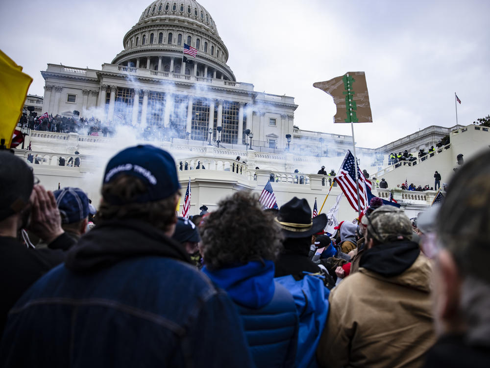 Pro-Trump supporters storm the U.S. Capitol following a rally with then-President Donald Trump on Jan. 6.