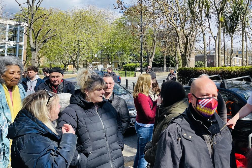 After its illegal demolition years earlier, the Carlton Tavern reopened last April. Neighbors and activists who saved the pub came to celebrate its resurrection.