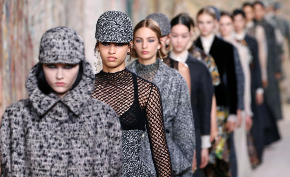 Models walk the runway during the Christian Dior Haute Couture Fall/Winter 2021/2022 show as part of Paris Fashion Week on July 5, 2021.