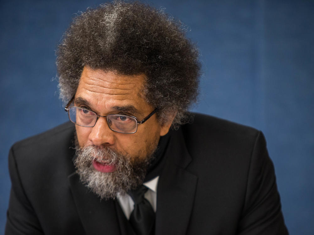 Cornel West, here at the National Press Club in Washington, D.C., in 2016, suggests in his resignation letter that politics were a factor in Harvard University's decision not to extend tenure to him.