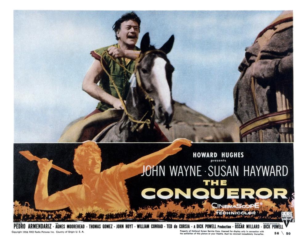 John Wayne in <em>The Conqueror</em>, 1956.