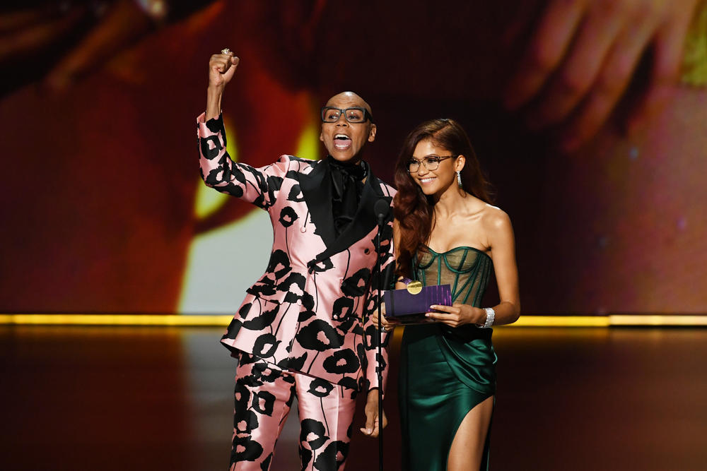RuPaul and Zendaya speak during the 71st Emmy Awards on Sept. 22, 2019 in Los Angeles, Calif.