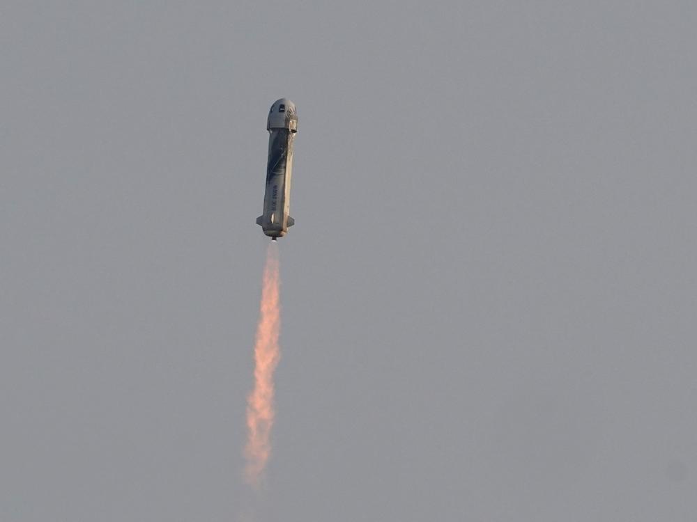 Blue Origin's New Shepard rocket launches on Tuesday morning, carrying passengers Jeff Bezos, founder of Amazon and space tourism company Blue Origin; his brother, Mark Bezos; 82-year-old female aviation pioneer Wally Funk; and 18-year-old Oliver Daemen from its spaceport near Van Horn, Texas.