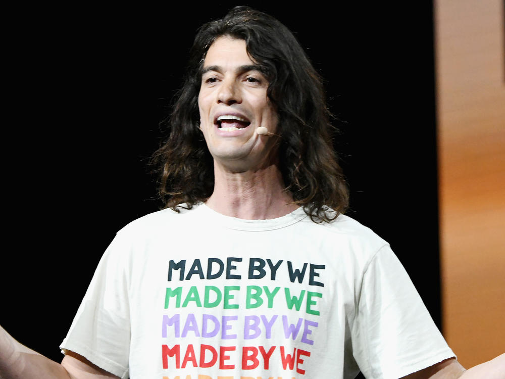 Adam Neumann speaks onstage during a WeWork event in 2019.