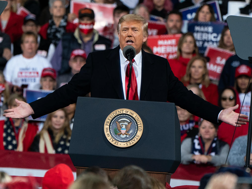 President Donald Trump speaks during a rally in Valdosta, Ga., on Dec. 5, 2020.