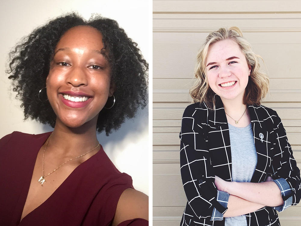From left: Giovanna Basso, Mofiyin Onanuga, Emma Fetzer and Joanne Lee are teen leaders for the U.N.-sponsored gender equality group Girl Up. They attended Girl Up's virtual conference last week, which featured Nobel Peace Prize winner Malala Yousafzai as a guest speaker.