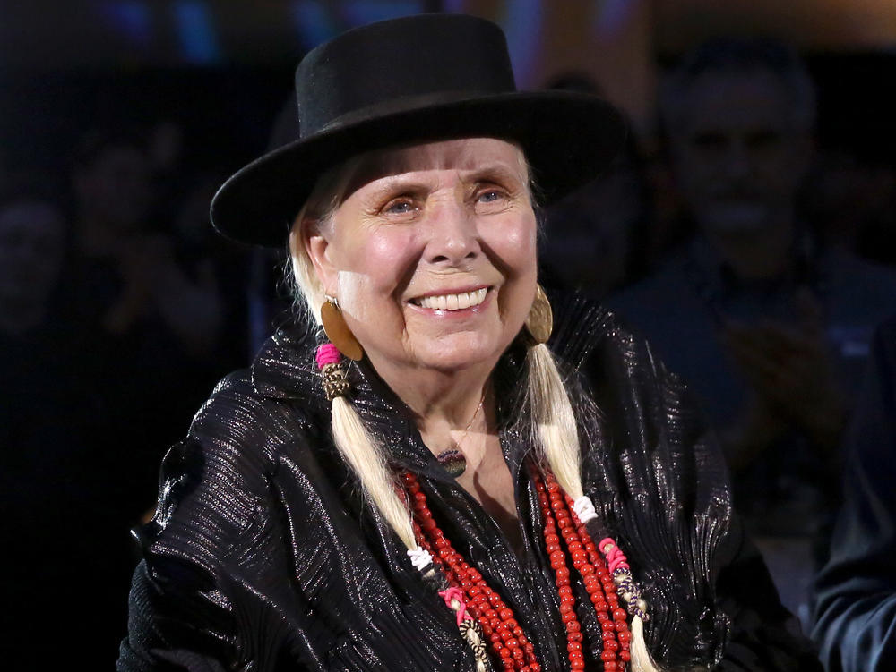Joni Mitchell, pictured at the 2020 NAMM Show in Anaheim, California, is among the newest Kennedy Center honorees.