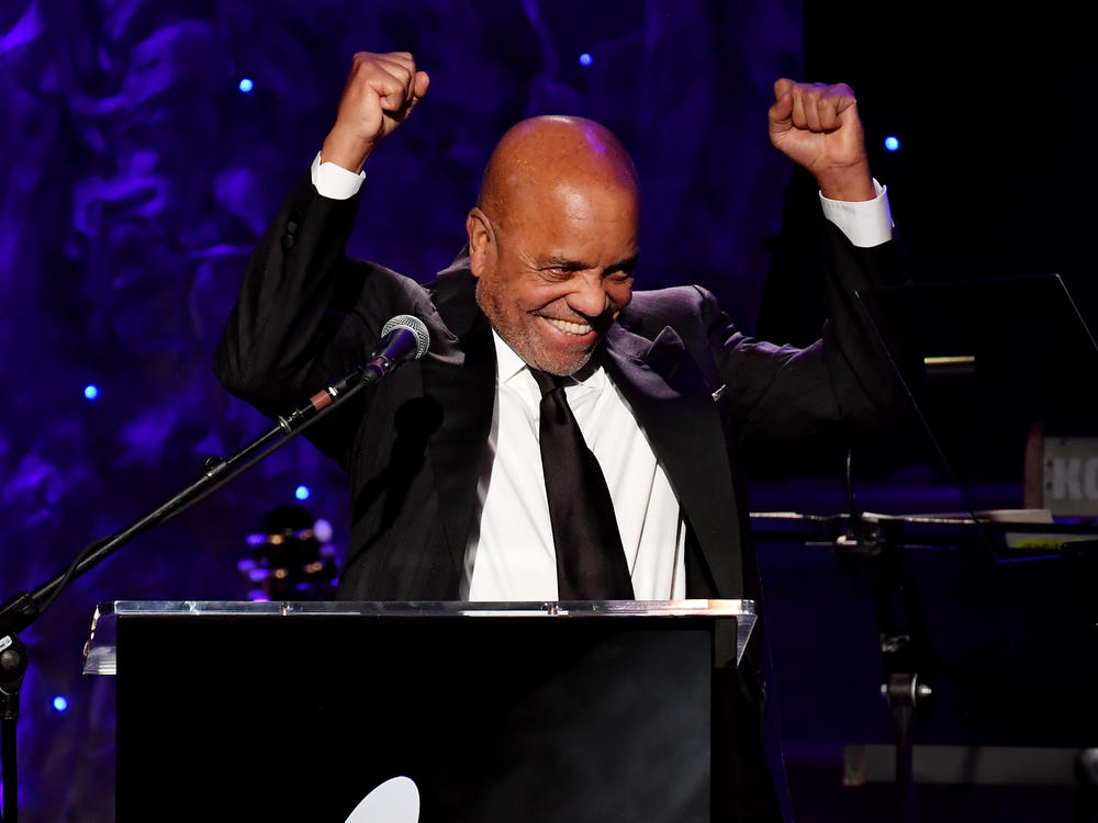 Berry Gordy speaks onstage during the Pre-Grammy Gala and Grammy Salute to Industry Icons Honoring Sean 