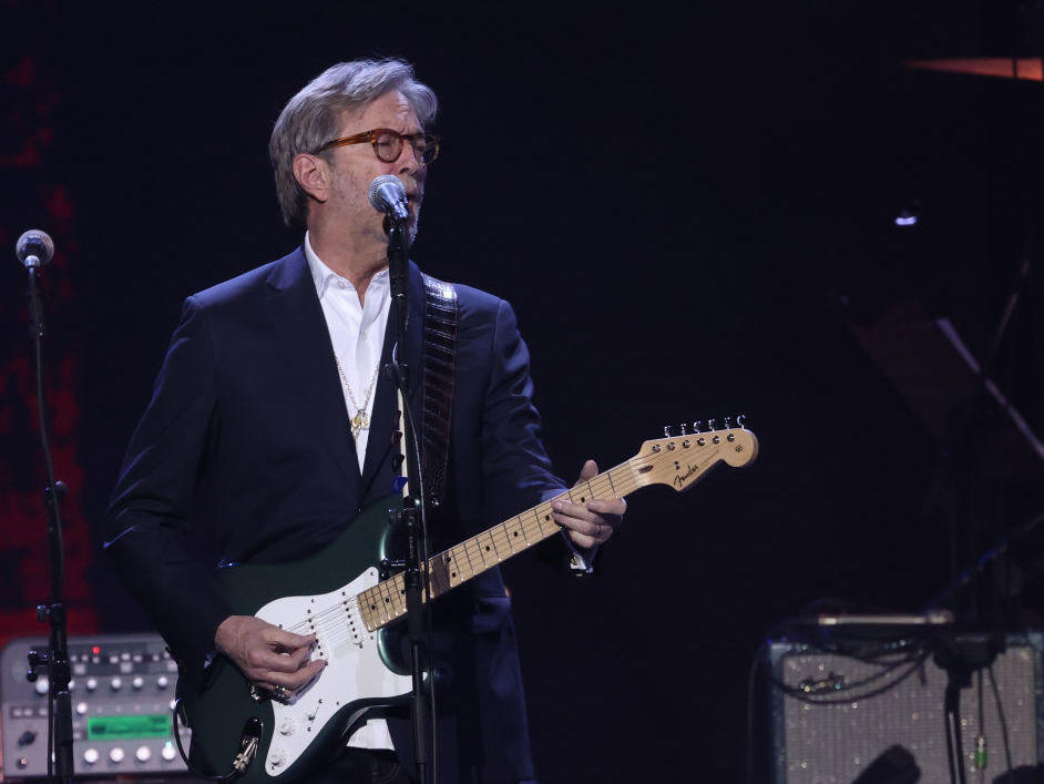 Eric Clapton performs in London in March 2020, shortly before the coronavirus lockdown.