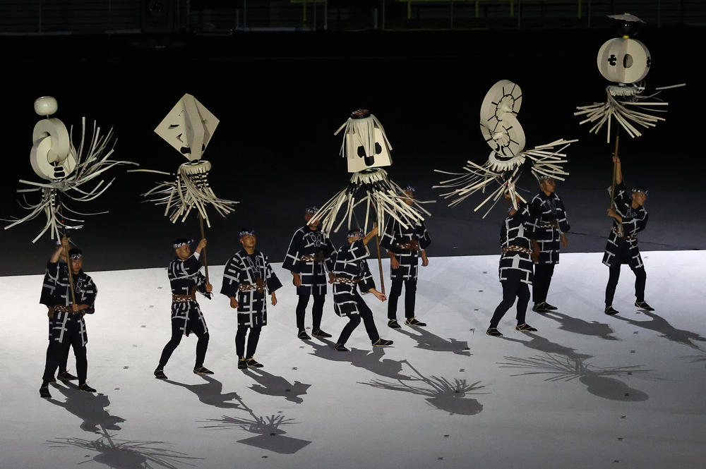 Performers at the opening ceremony.