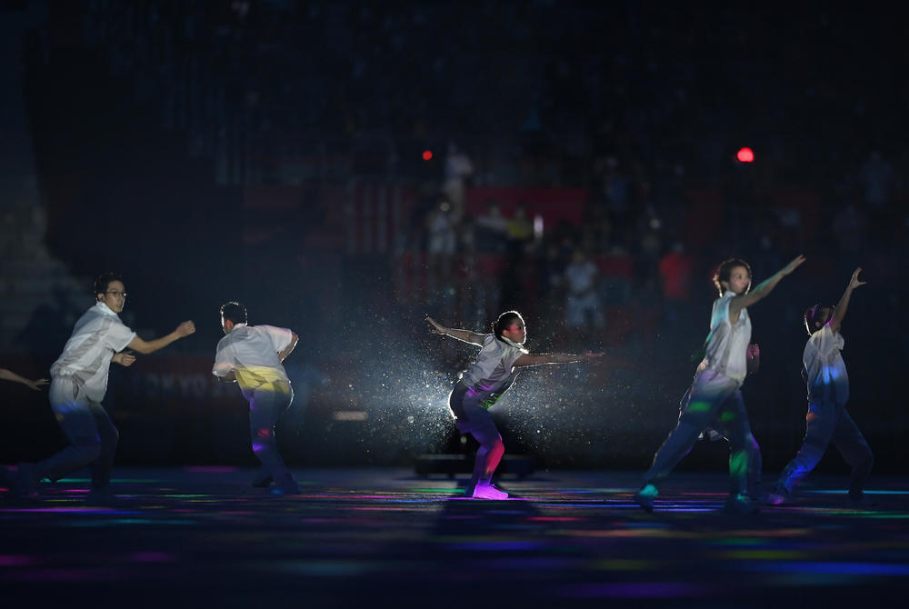 Performers take part in the opening ceremony.