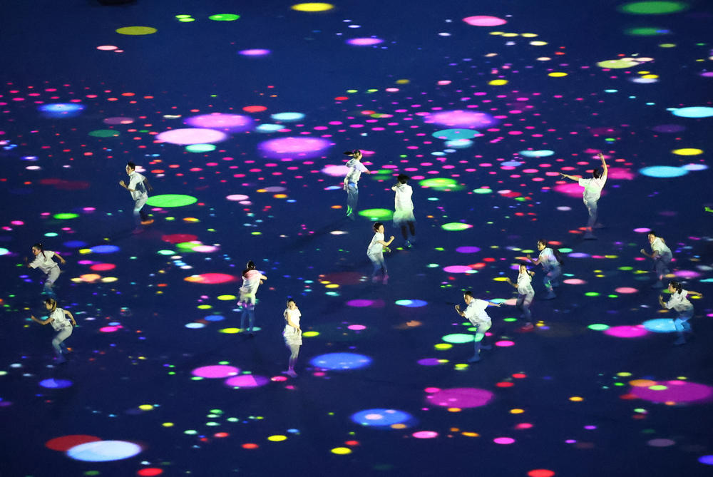 Performers take part in the opening ceremony.