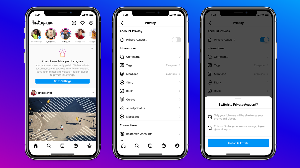 Instagram will start showing teens who already have public accounts notifications about the benefits of private accounts and how to switch.