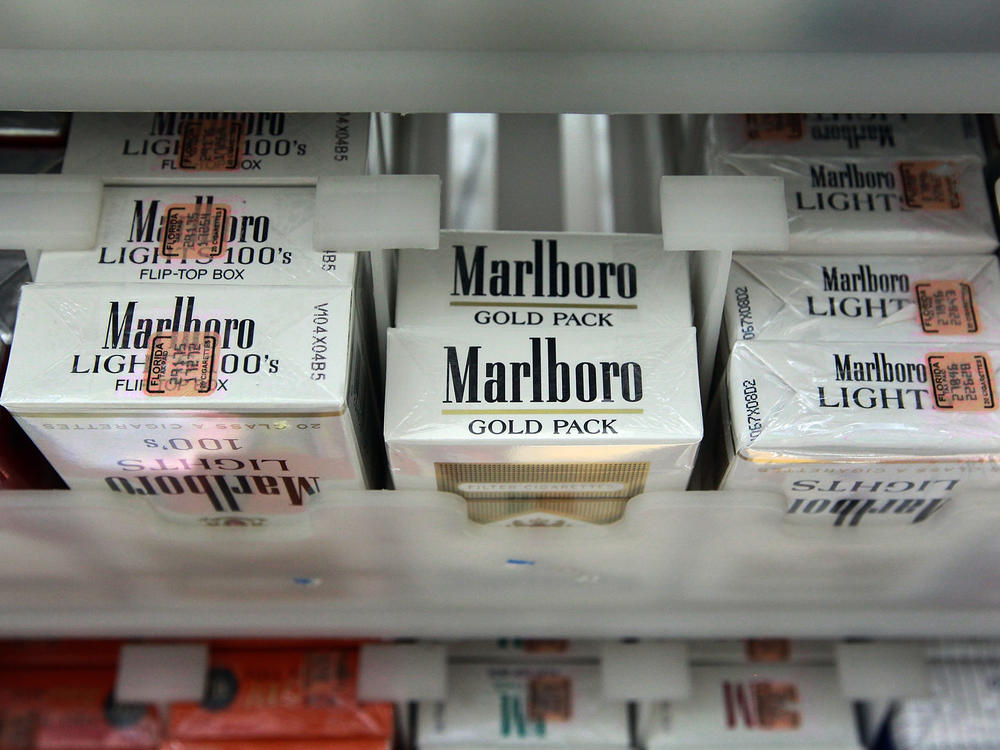 A pack of Marlboro cigarettes at a store in Miami. Philip Morris International's CEO Jacek Olczak said the company will stop selling Marlboro cigarettes in the U.K. in the next 10 years.